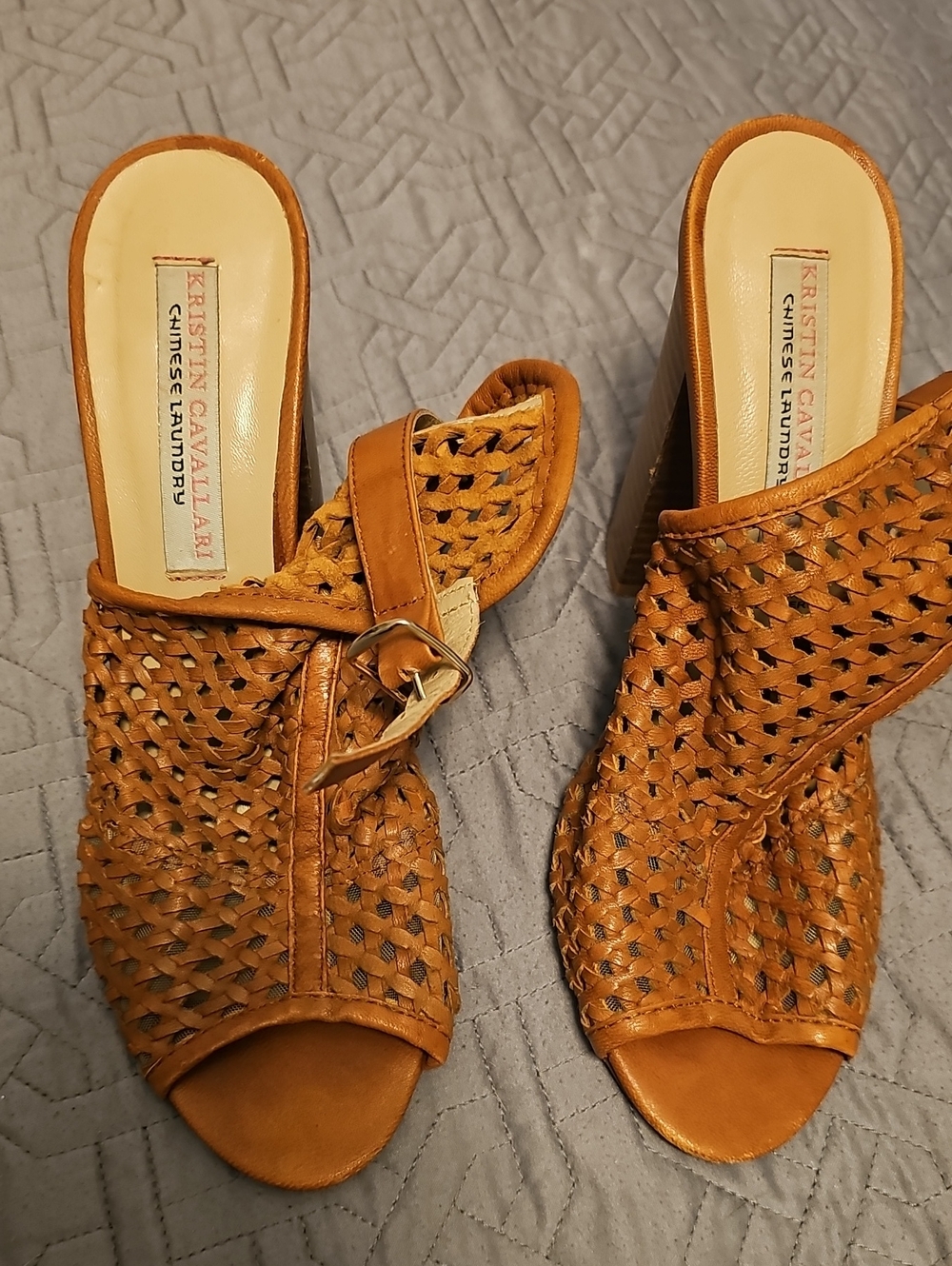 Chinese Laundry - Kristin Cavallari Woven Leather Mule - Tan